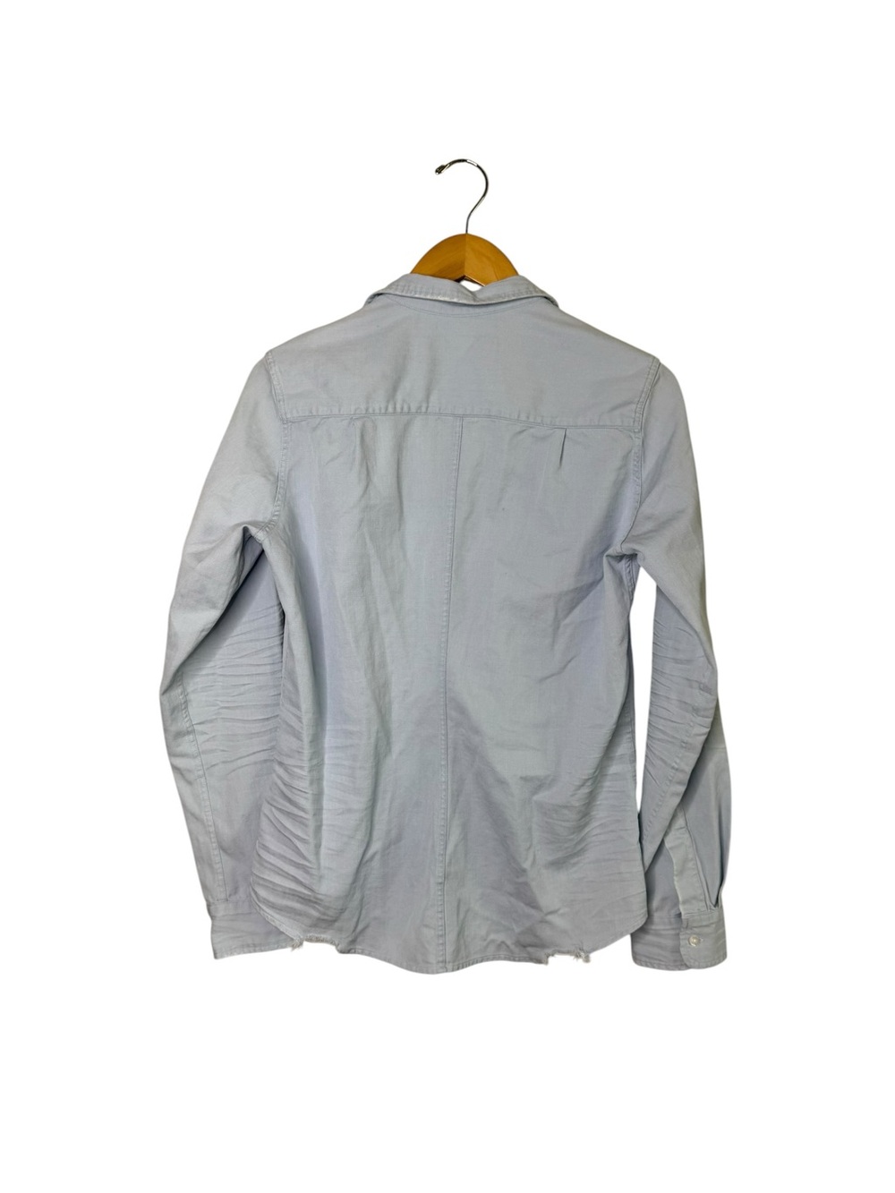 Frank & Eileen Barry 100% Cotton Light Blue Button Down Shirt Lightweight Breezy - Picture 7 of 7